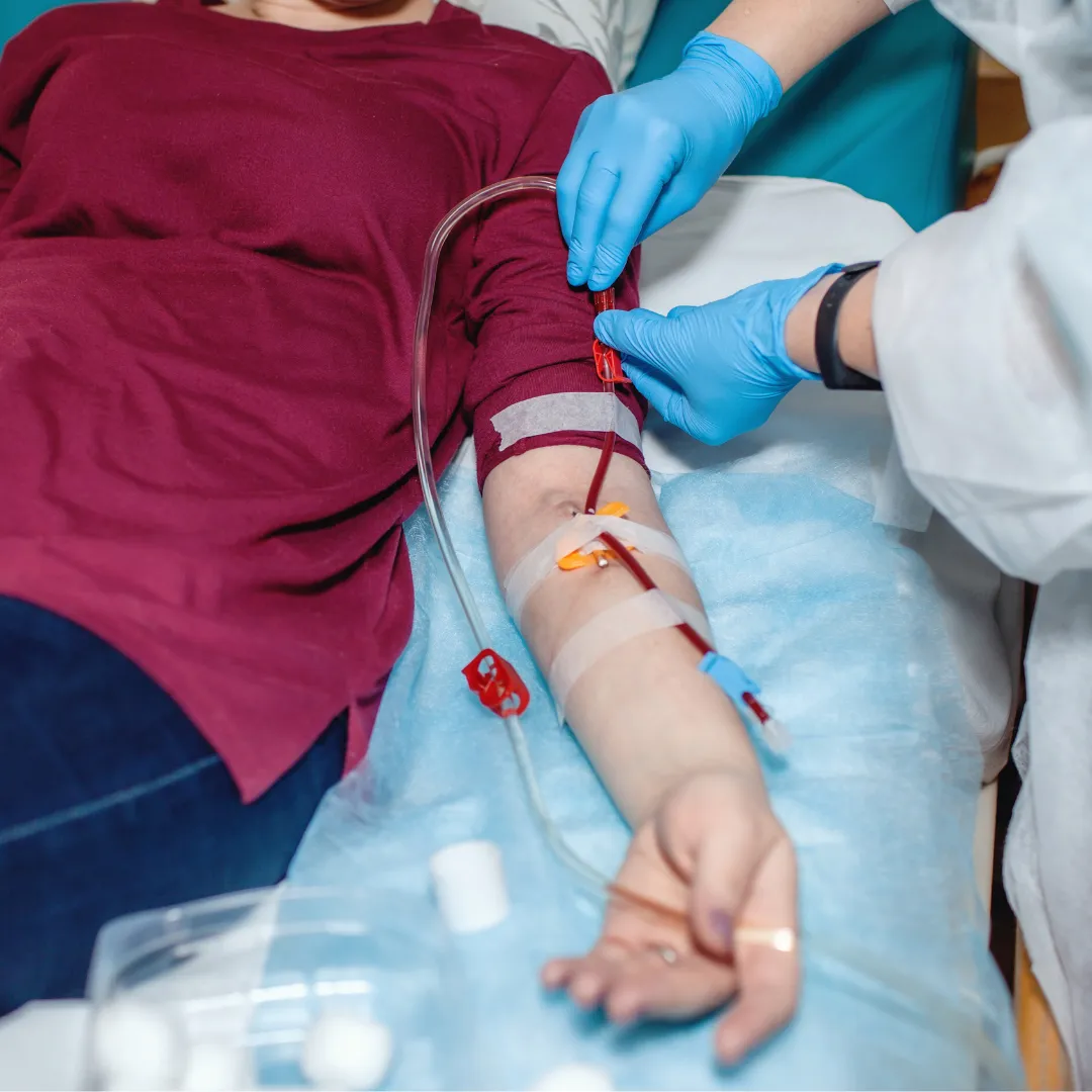 persona en hemodiálisis